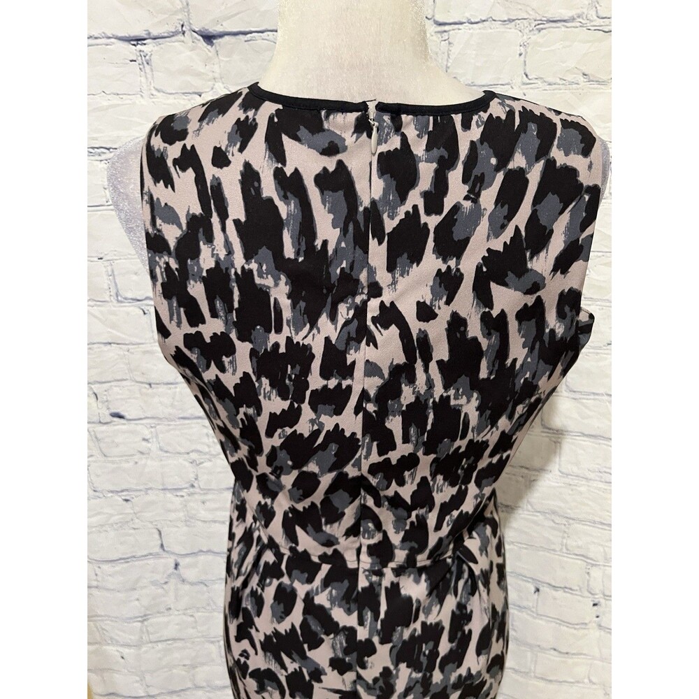 Ann Taylor LOFT Sleeveless Sheath Dress Gray, Black & Slate Size 6 - Picture 5 of 7
